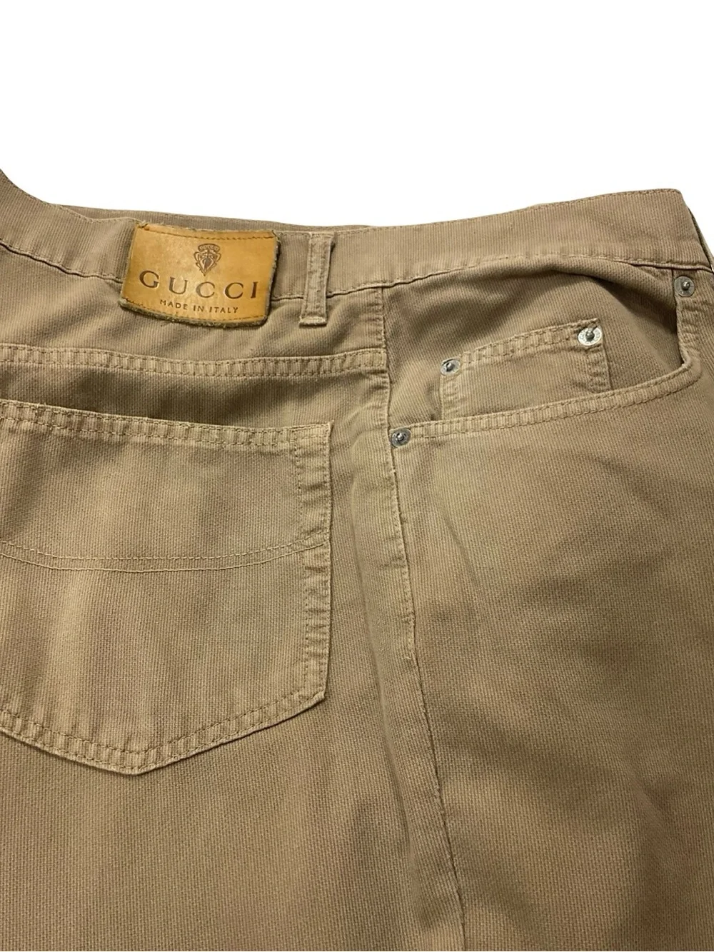Gucci Vintage Men’s Straight Khaki Jeans Size 54